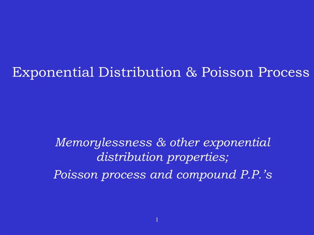 exponential distribution poisson process