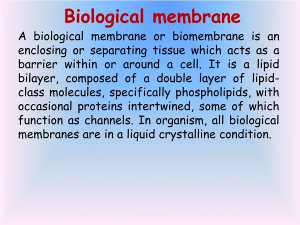 Biological membrane