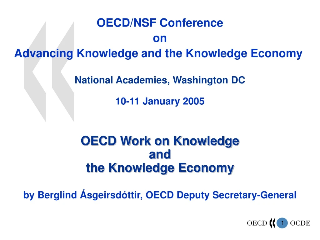 oecd nsf conference on advancing knowledge