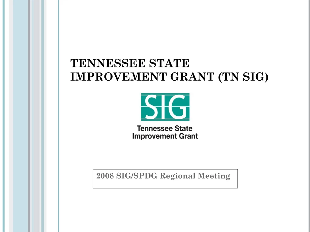 tennessee state improvement grant tn sig
