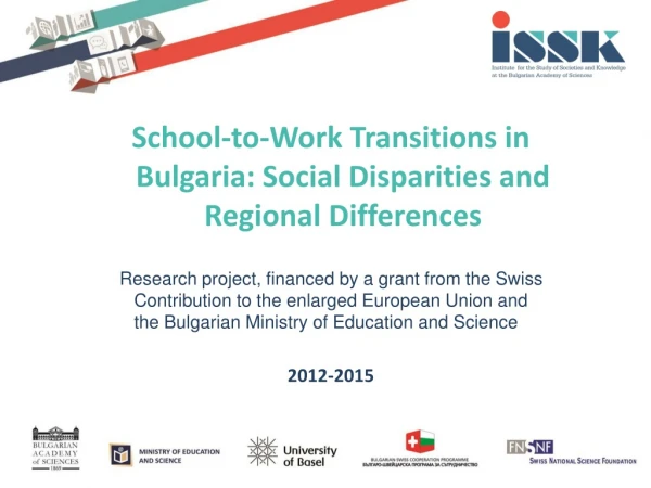 School-to-Work Transitions in Bulgaria: Social Disparities and Regional Differences