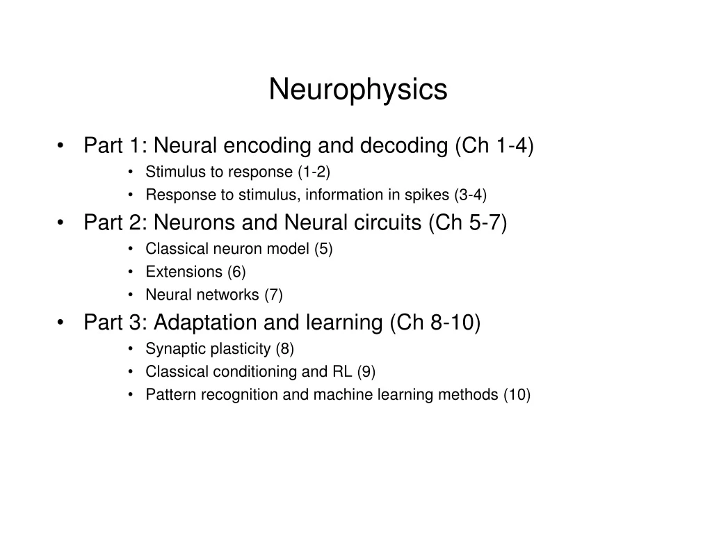 neurophysics