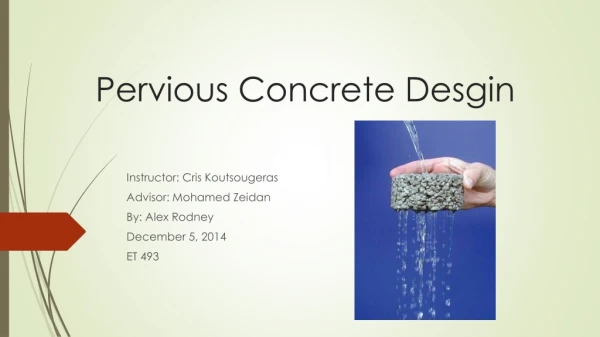 Pervious Concrete Desgin