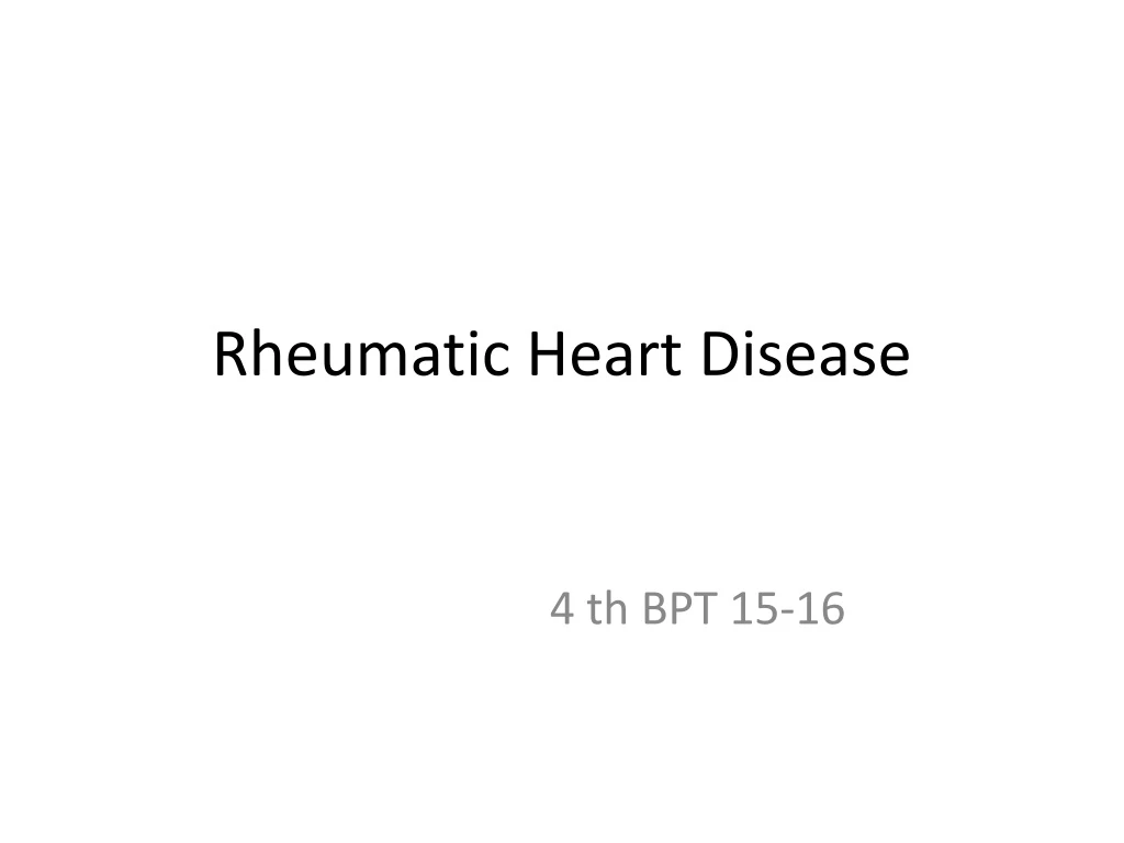 rheumatic heart disease