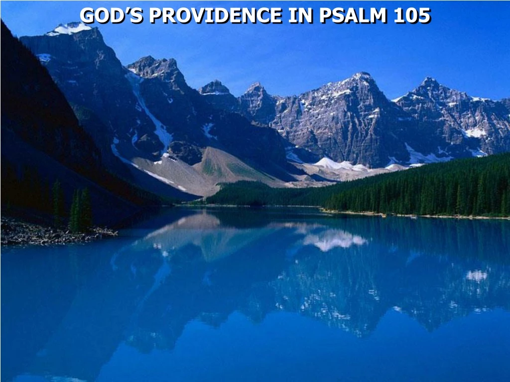 god s providence in psalm 105