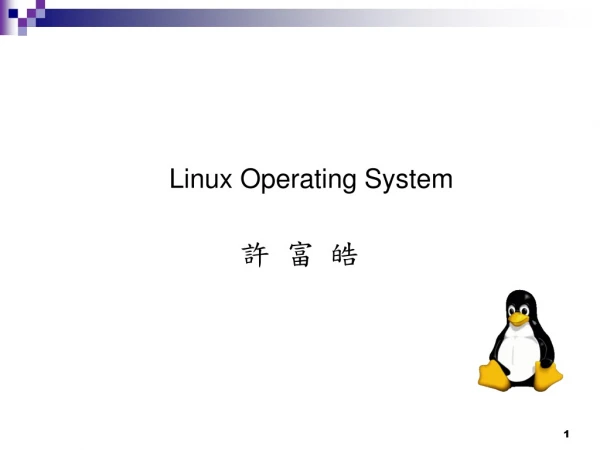 Linux Operating System  許 富 皓