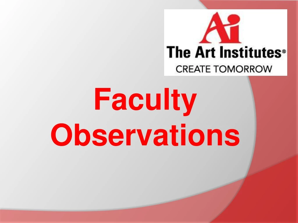 faculty observations