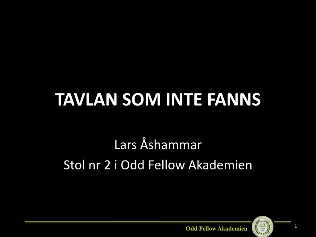 tavlan som inte fanns