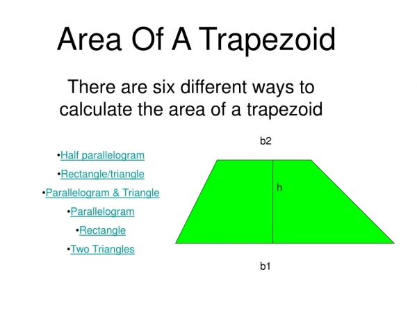 Area Of A Trapezoid