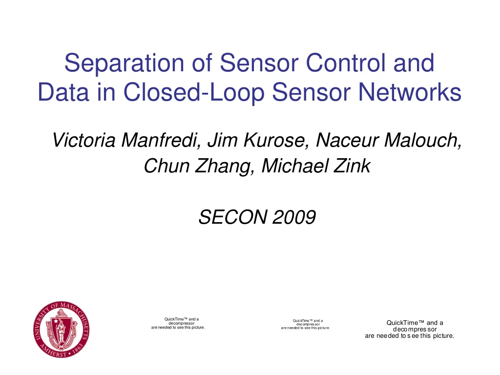 separation of sensor control and data in closed loop sensor networks