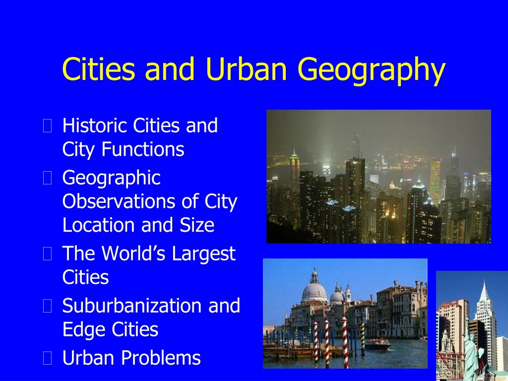 cities and urban geography