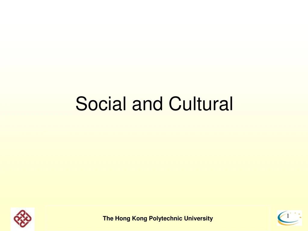 social and cultural