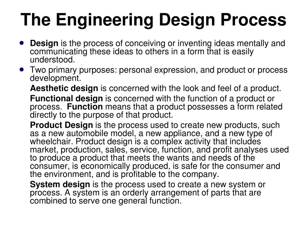 the engineering design process