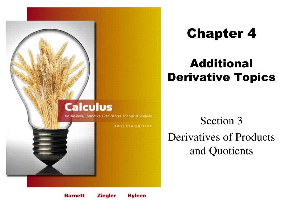 chapter 4 additional derivative topics