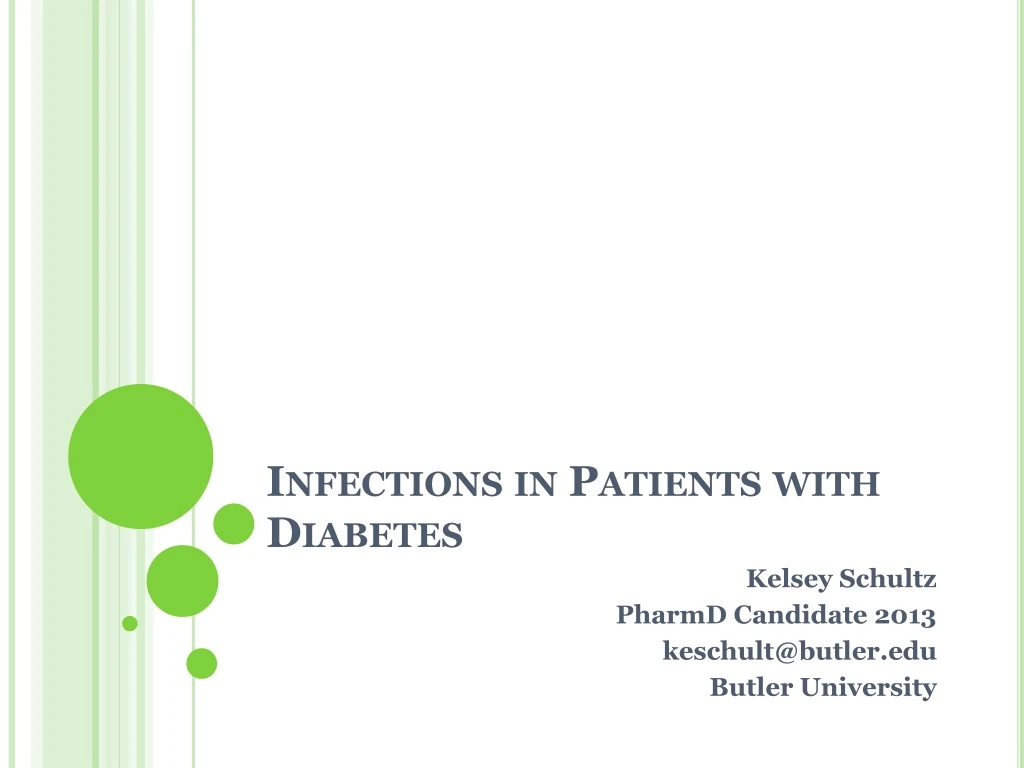 infections in patients with diabetes