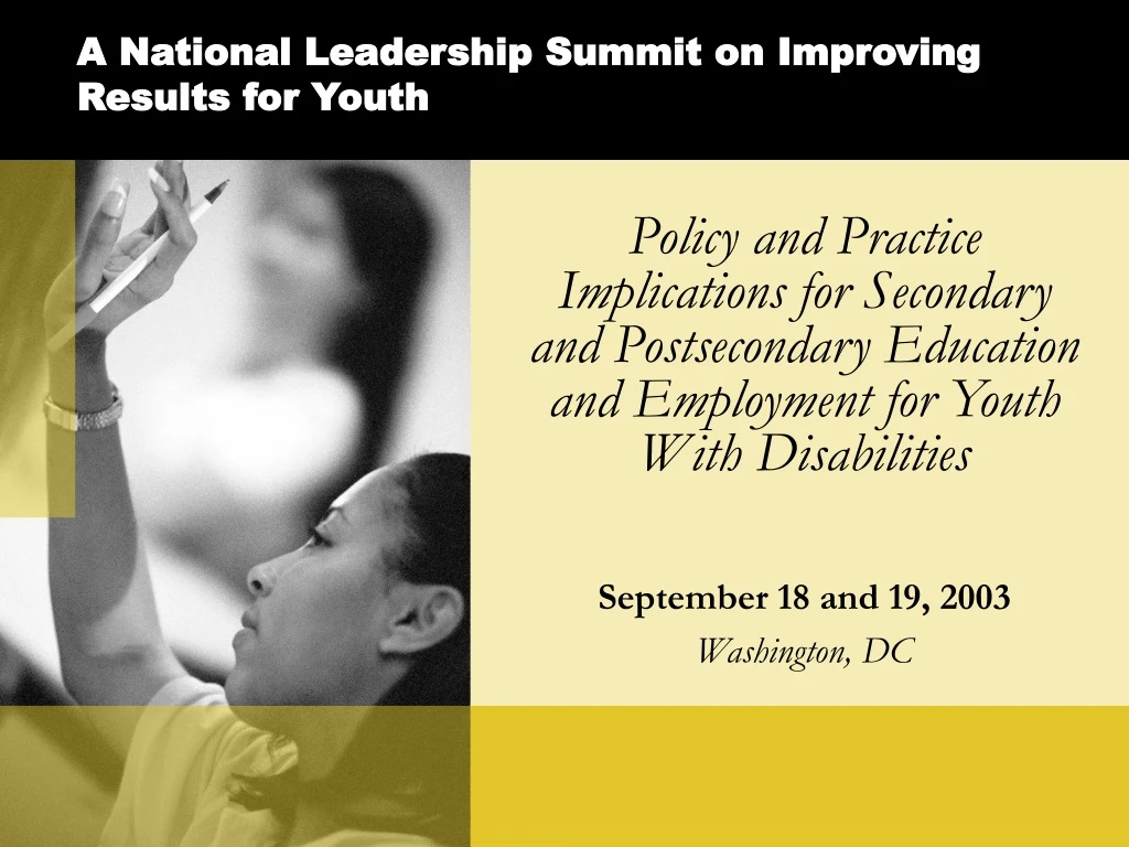 a national leadership summit on improving results