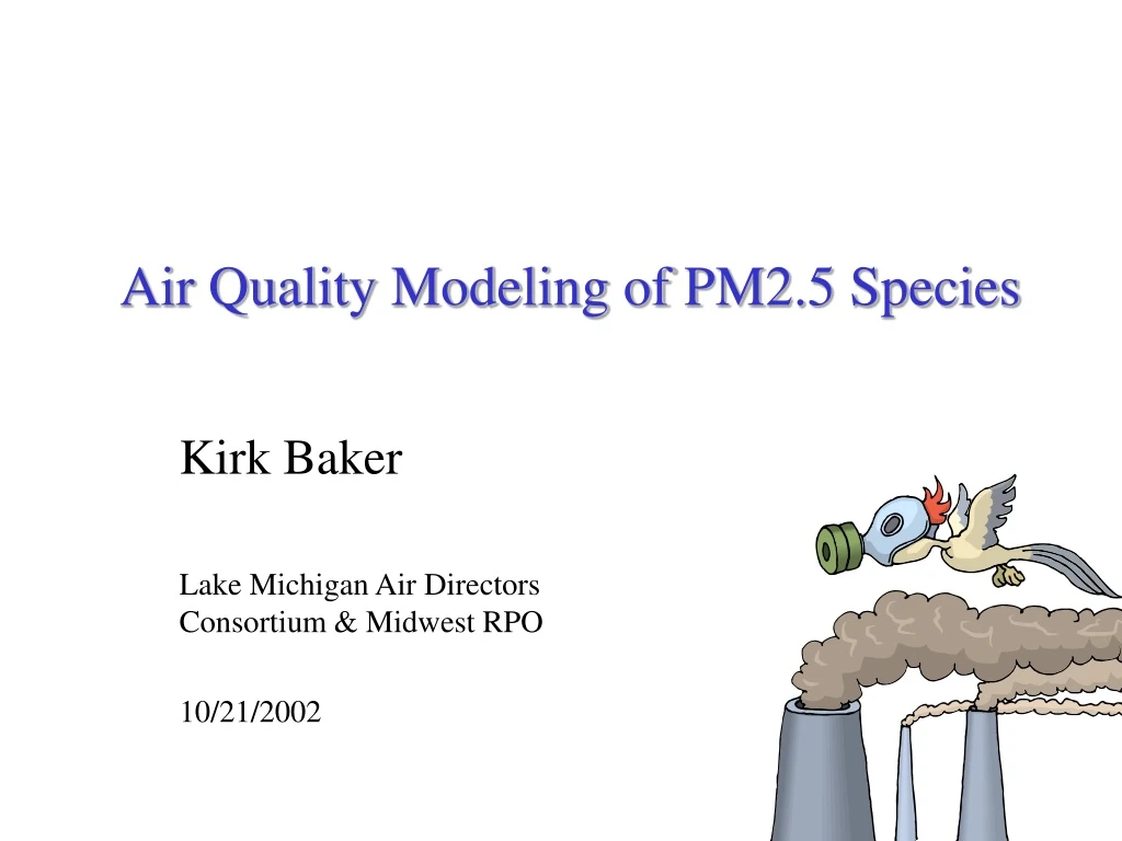 air quality modeling of pm2 5 species