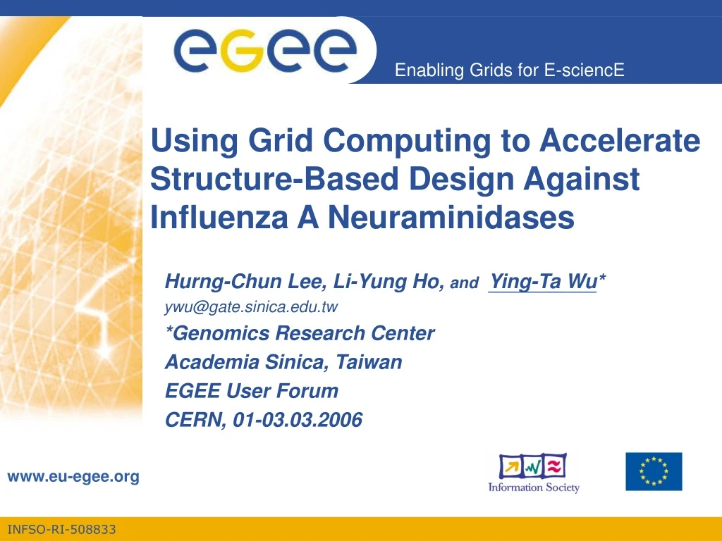 using grid computing to accelerate structure based design against influenza a neuraminidases