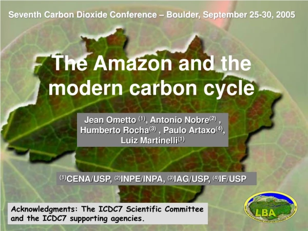 Seventh Carbon Dioxide Conference – Boulder, September 25-30, 2005