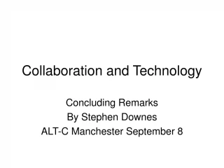 Collaboration and Technology - slide 1