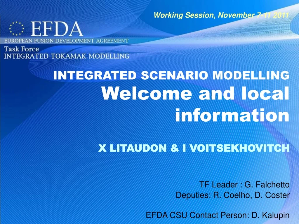 integrated scenario modelling welcome and local
