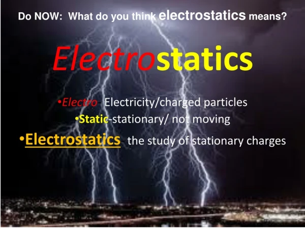 Electro statics