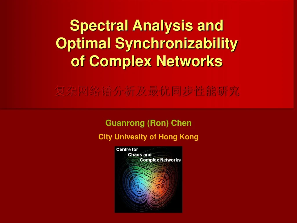 spectral analysis and optimal synchronizability