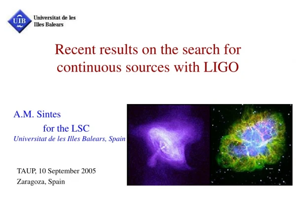 Recent results on the search for continuous sources with LIGO