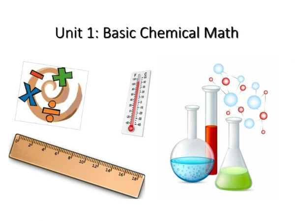 Unit 1: Basic Chemical Math