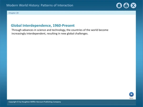 Global Interdependence, 1960-Present