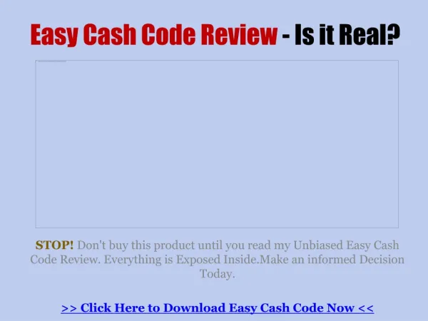 Easy Cash Code Review - You Invest Your Hard Earned Money