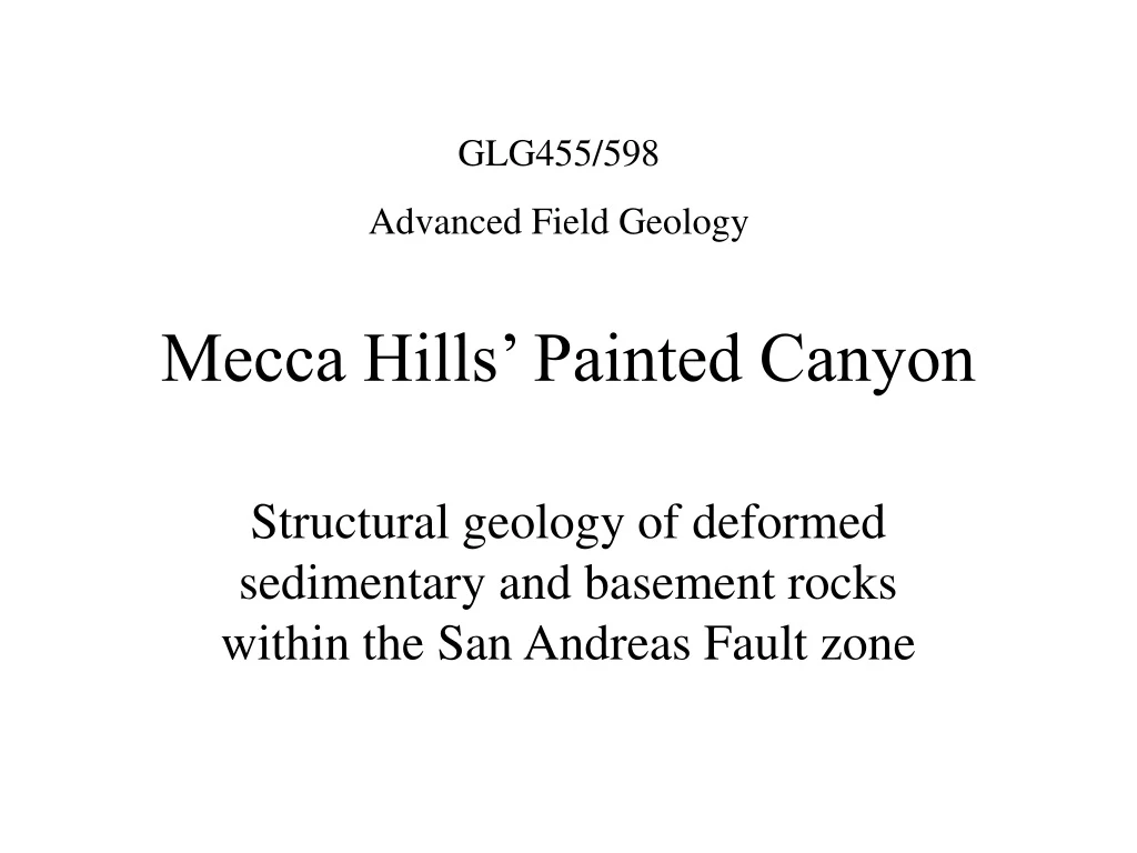 mecca hills painted canyon