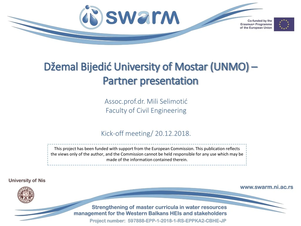 d emal bijedi university of mostar unmo partner presentation