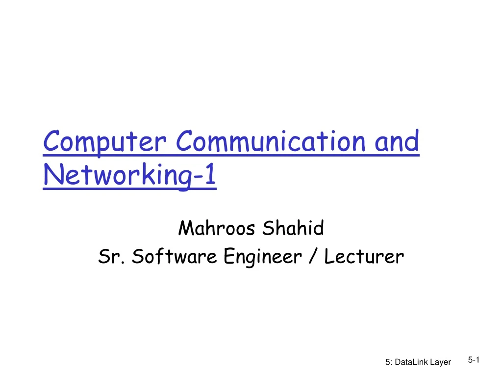 computer communication and networking 1