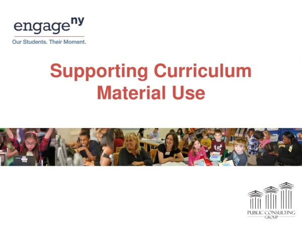 Supporting Curriculum Material Use