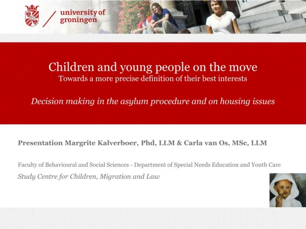 Children  and young  people on the move Towards a more precise definition of their best interests