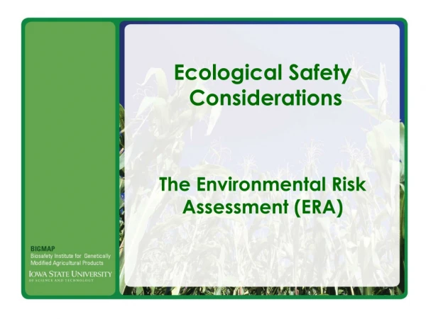 Ecological Safety  Considerations