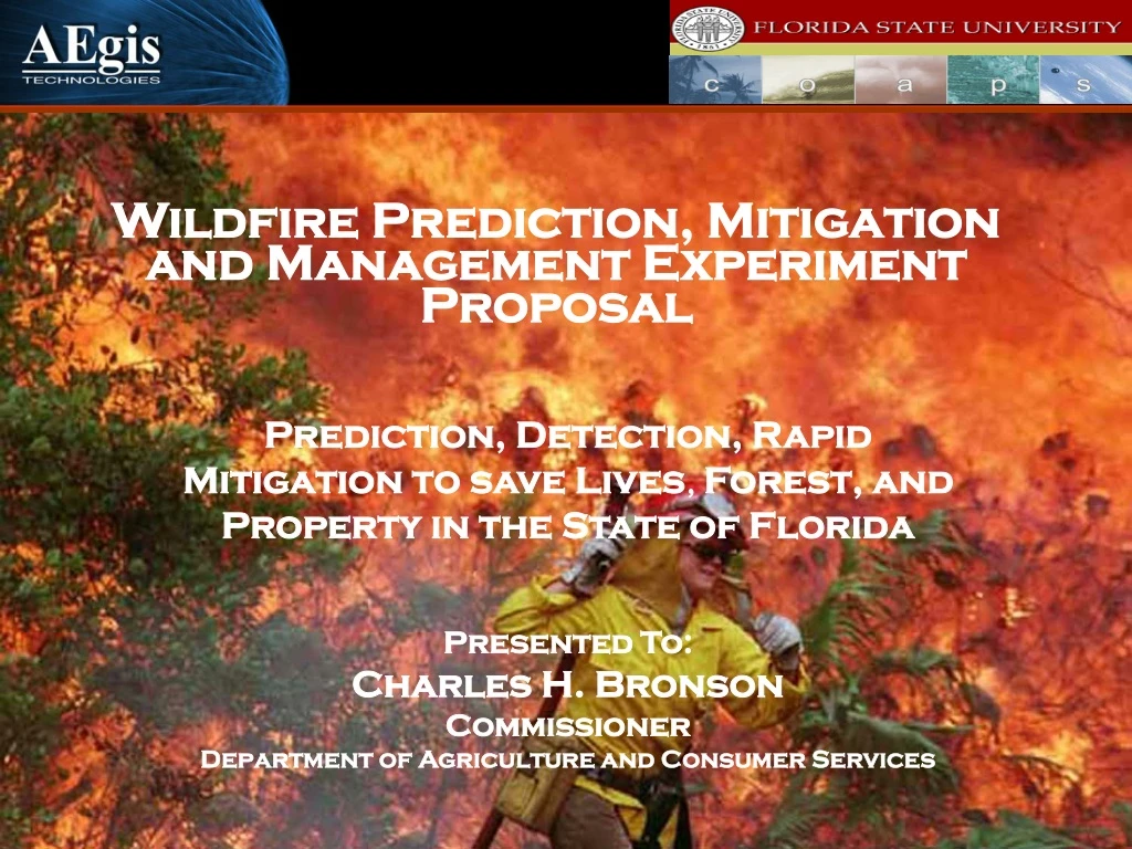 wildfire prediction mitigation and management experiment proposal