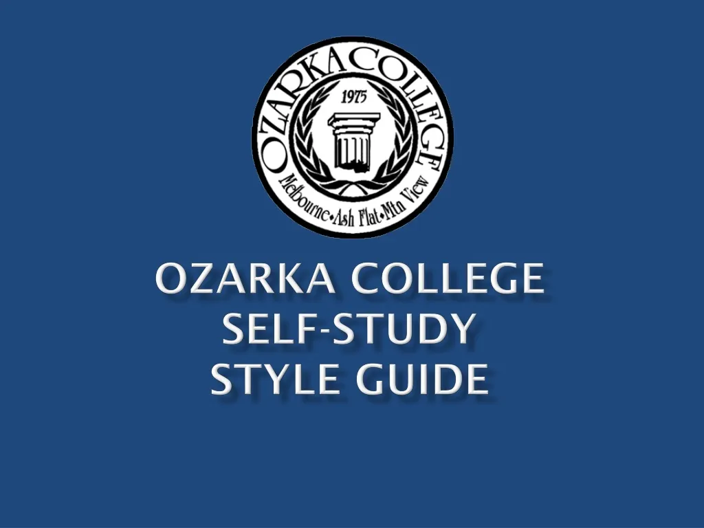 ozarka college self study style guide