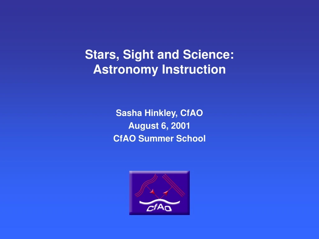 stars sight and science astronomy instruction