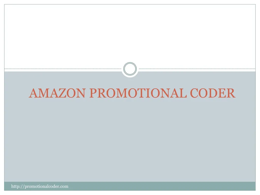 amazon promotional coder