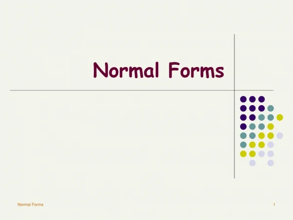 Normal Forms