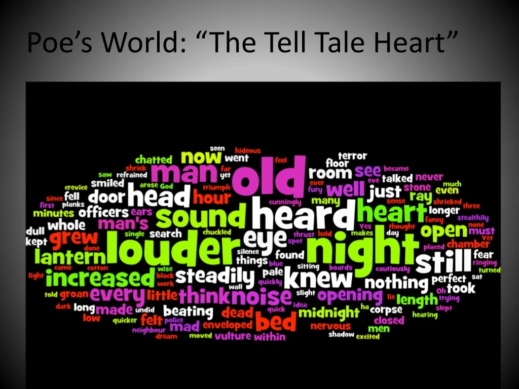 poe s world the tell tale heart