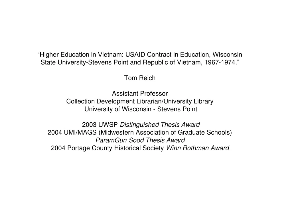 higher education in vietnam usaid contract