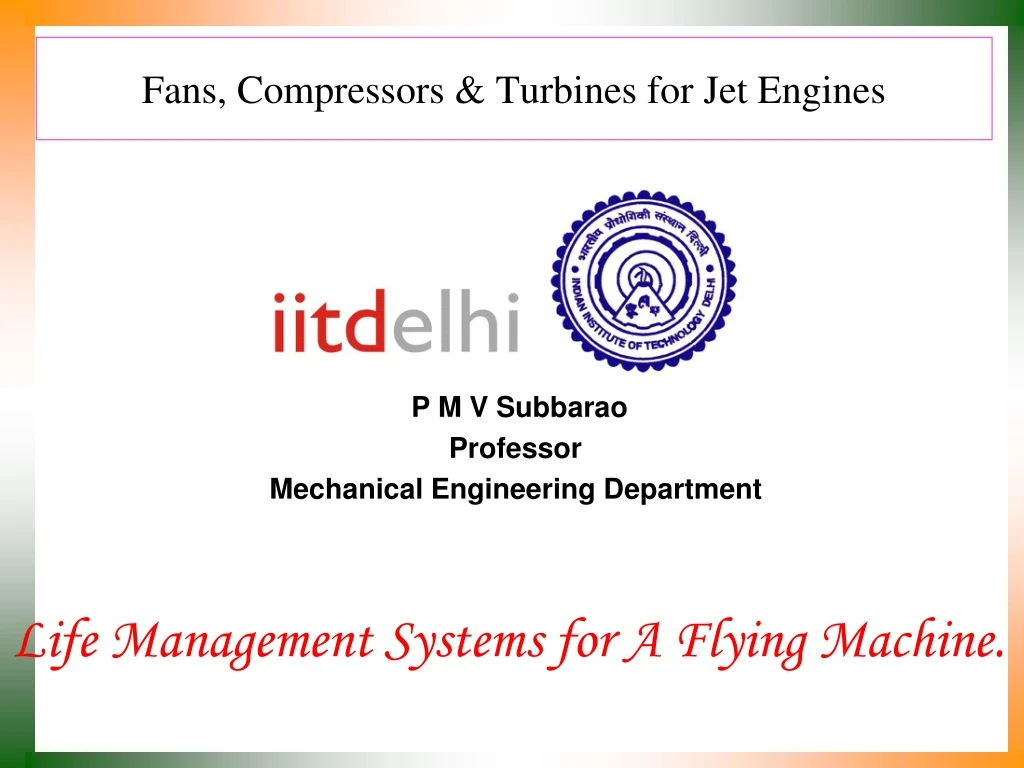 fans compressors turbines for jet engines