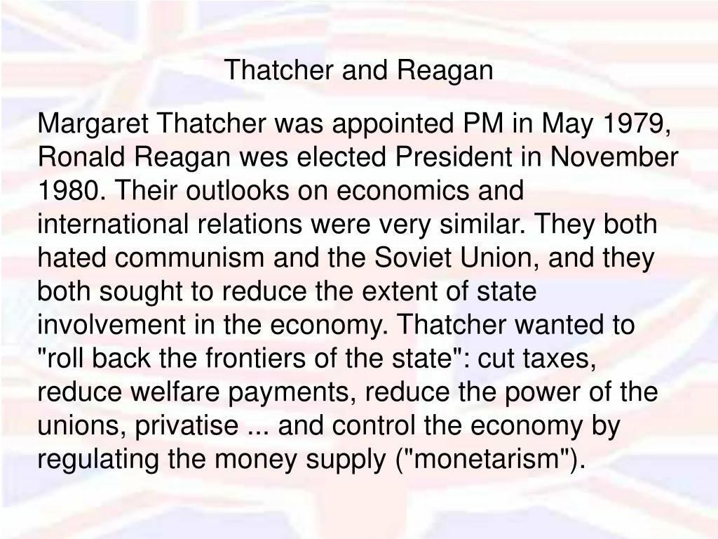 thatcher and reagan