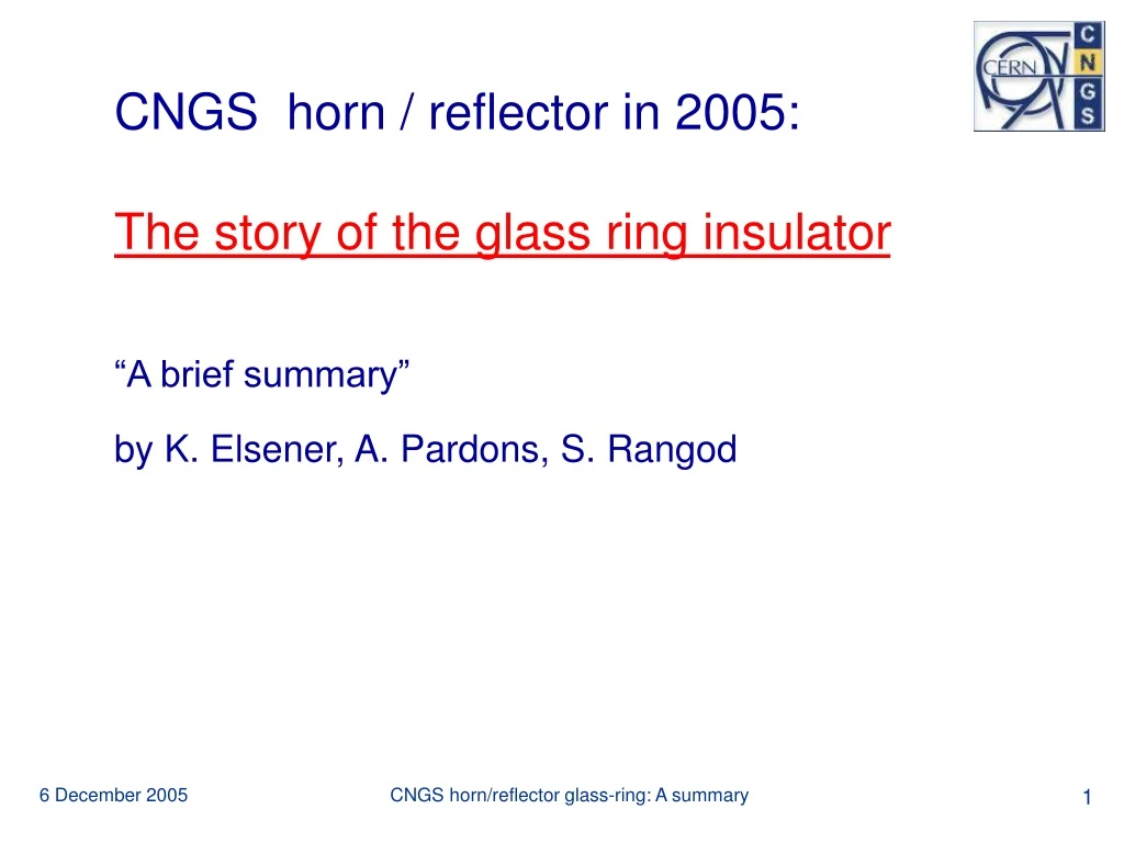 cngs horn reflector in 2005 the story