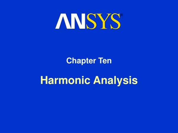 Harmonic Analysis