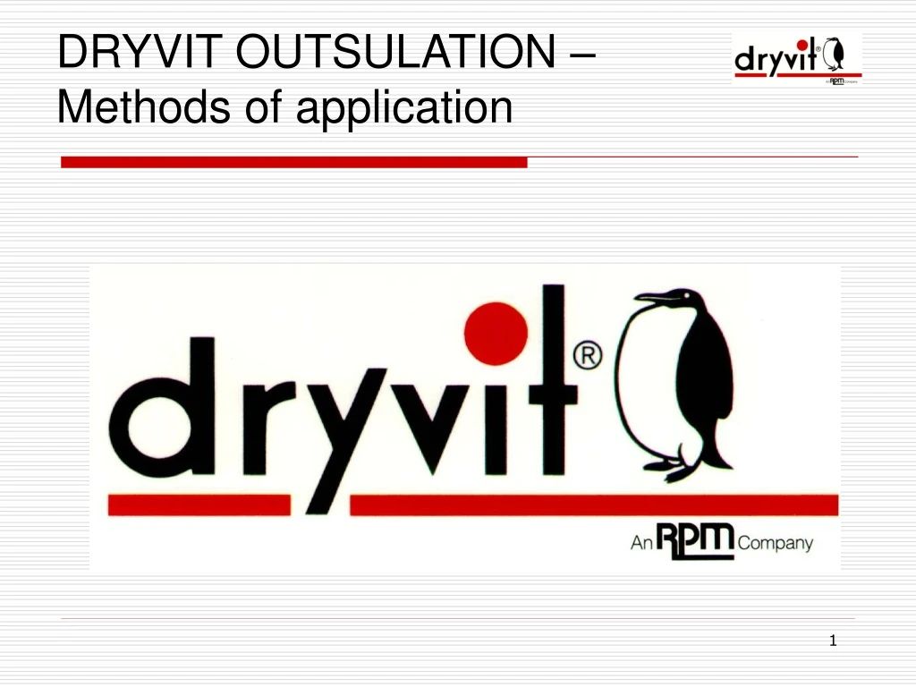dryvit outsulation methods of application