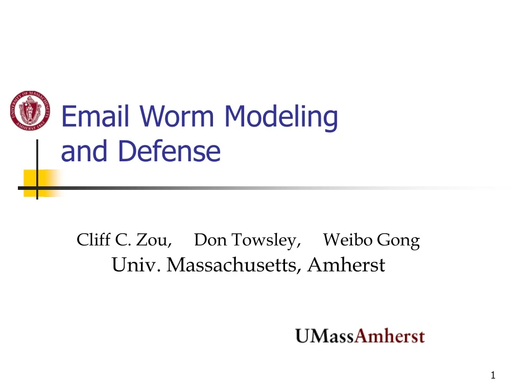 email worm modeling and defense